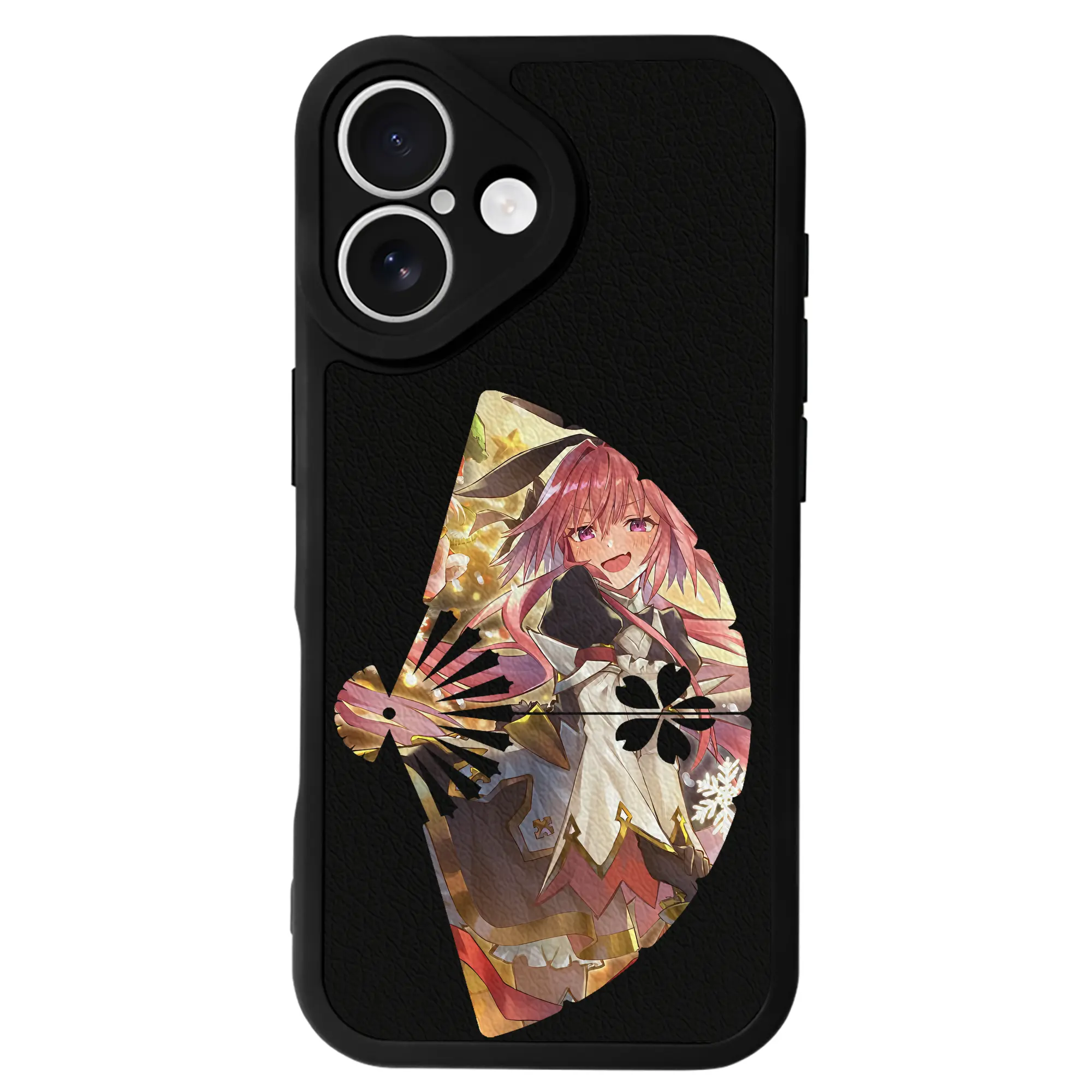 FGO グッズ,アストルフォ - IPhone 16シリーズ対応 ・ シリコンスマホケース ・ レザー調 ・ 高精度フィット ・ 耐衝撃 ・ ワイヤレス充電対応 ・ 精密カット